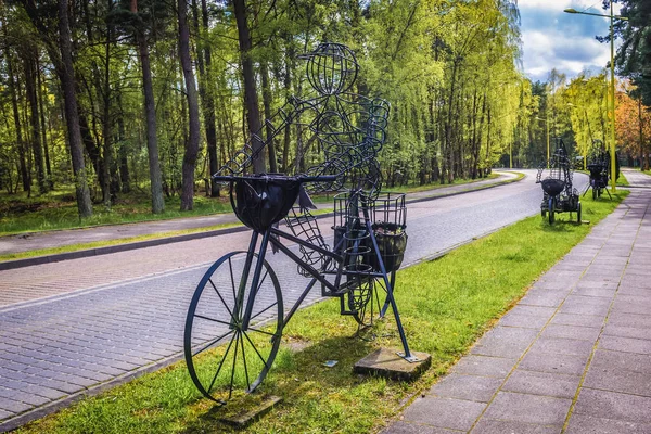 Esculturas de bicicleta em Polonia — Fotografia de Stock