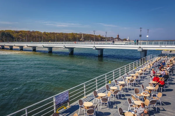 Cais em Kolobrzeg — Fotografia de Stock