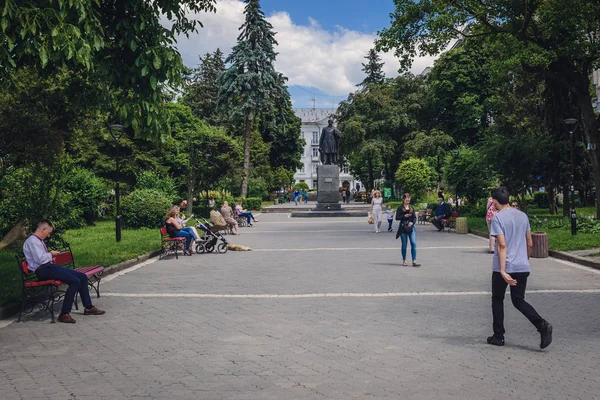 Plaza Pushkin en Ternopil — Foto de Stock
