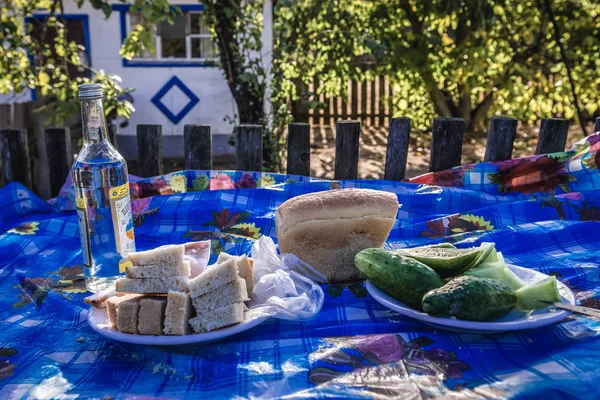 Kupuvate Ukraine September 2016 Rrefreshments Tourists Prepared Self Settler Small — ストック写真