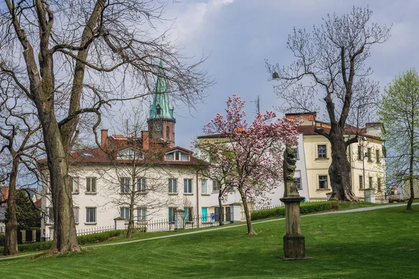 Parque em Frydek Mistek cidade — Fotografia de Stock