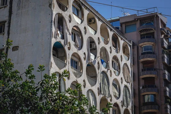 Casa Característica Apartamentos Década 1970 Beirute Capital Líbano — Fotografia de Stock