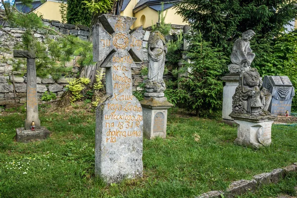 Kamianets Podilskyi Ucrania Junio 2017 Cementerio Histórico Polaco Frente Catedral — Foto de Stock