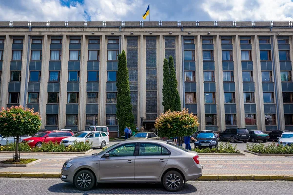 Kamianets Podilskyi Ucrania Junio 2017 Vista Frontal Del Ayuntamiento Kamianets — Foto de Stock