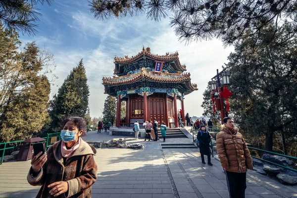 Pekin Çin Şubat 2019 Pekin Başkentindeki Jingshan Mparatorluk Parkı Ndaki — Stok fotoğraf