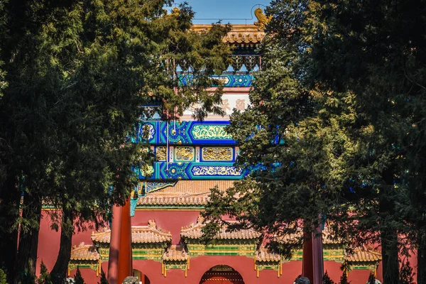 Chinese Archway Called Paifang Next Shouhuang Palace Jingshan Imperial Park — Stock Photo, Image