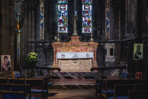 Altar Lateral Catedral Episcopal Escocesa Santa Maria Cidade Nova Edimburgo — Fotografia de Stock