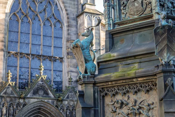 Close Walter Montagu Douglas Scott Monument Front Saint Giles Cathedral — Stock fotografie