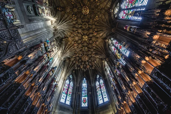 Ceiling Named Thistle Chapel High Kirk Cathedral Saint Giles Old — стокове фото