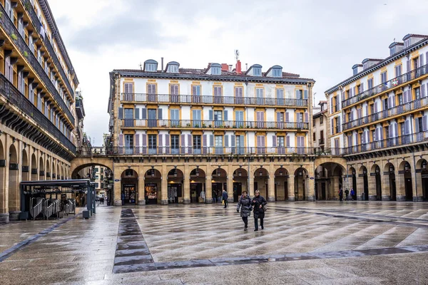 San Sebastian Spain January 2019 Buildings Constitucion Plaza San Sebastian — Stock Photo, Image