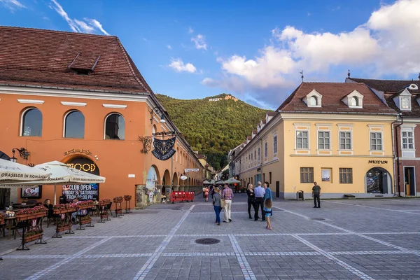 Brasov Romania July 2019 Buildings Council Square Centre Old Town — стокове фото