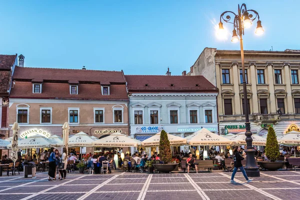 Brasov Romania July 2019 Buildings Council Square Centre Old Town — Stock Photo, Image