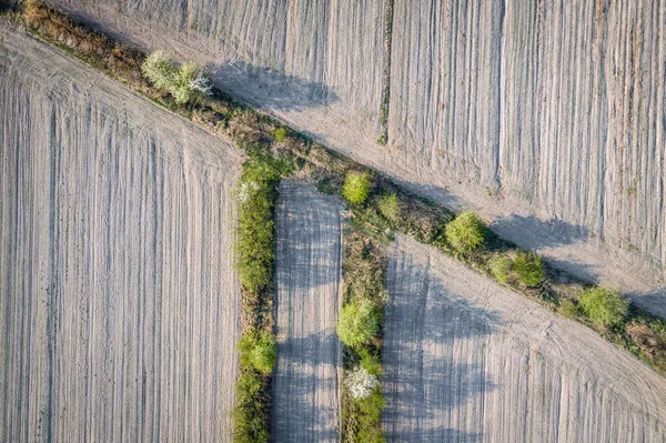 Drone View Fields Stary Konik Small Village Located Warsaw City — Stock Photo, Image
