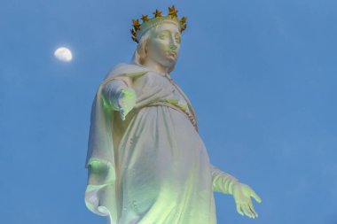Large statue in famous Shrine of Our Lady of Lebanon in Harissa village, Lebanon