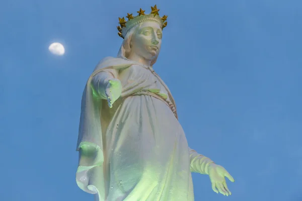 Large Statue Famous Shrine Our Lady Lebanon Harissa Village Lebanon — Stock Photo, Image