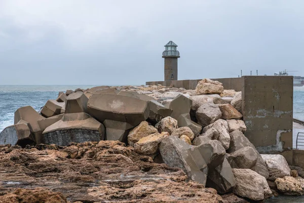 Nuevo Faro Histórica Ciudad Batroun Costa Del Mar Mediterráneo Distrito —  Fotos de Stock