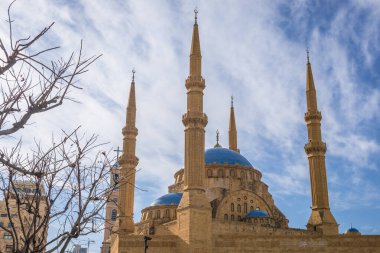 Mosque of Mohammad Al Amin in Beirut, capital city of Lebanon clipart