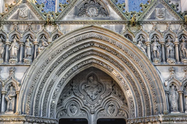 Close Portale Della Cattedrale Saint Giles Nella Città Edimburgo Regno — Foto Stock