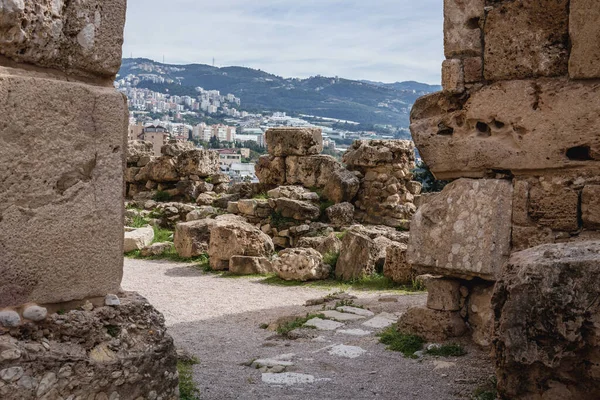 Remains Crusader Fortress Byblos Lebanon One Oldest City World — Stok fotoğraf