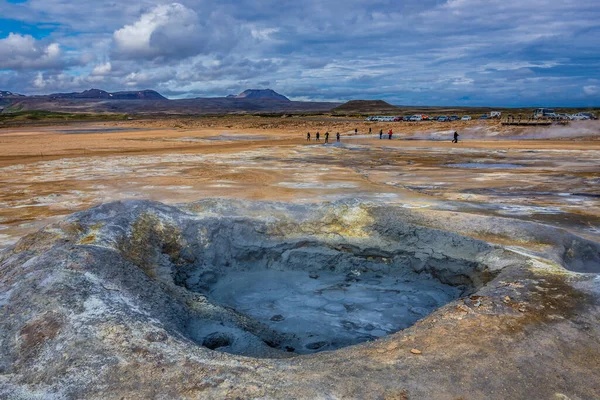 Hverir Islande Juin 2018 Bassin Bouillant Dans Zone Géothermique Hverir — Photo