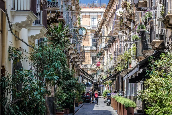 Catania Olaszország 2019 Május Kilátás Santa Filomena Utcára Catania Városában — Stock Fotó