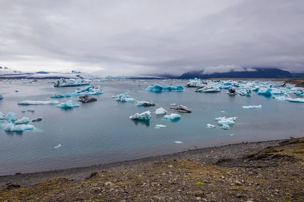 Jokulsarlon景观 冰河泻湖 冰岛的一个大冰川湖 — 图库照片
