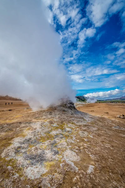 Varm Källa Namaskard Geotermiskt Område Även Kallad Hverarond Nära Reykjahlid — Stockfoto