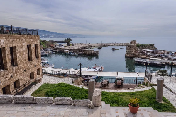 Marina Byblos Kikötőjében Libanonban Világ Egyik Legrégebbi Városában — Stock Fotó