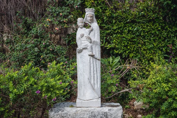 Statue Vierge Marie Monastère Saint Jean Marcus Dans Vieille Ville — Photo