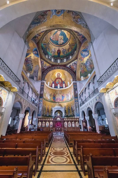 Main Nave Paul Basilica Harissa Town Keserwan District Mount Lebanon — Stock Photo, Image
