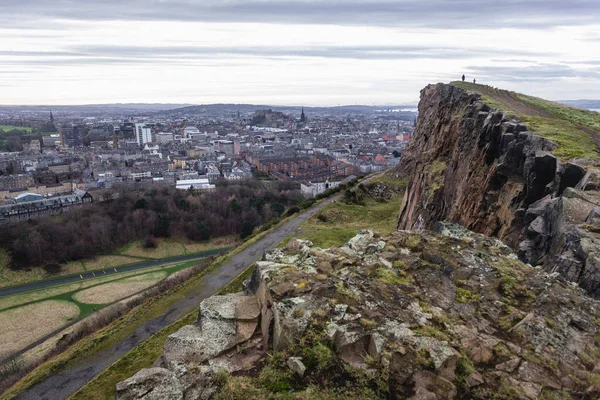 Salisbury Crags Holyrood Park También Llamado Kings Queens Park Edimburgo — Foto de Stock