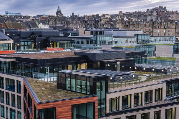 Irodaház Waverley Állomás Mellett Edinburgh Városban Skóciában Angliában — Stock Fotó