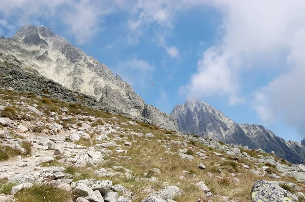 Paesaggio Montano Estivo Funivia Lomnicky Stit Presso Località Tatranska Lomnica — Foto Stock