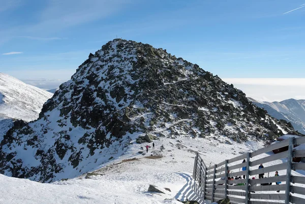 Utsikt Över Berget Chopok Vinterdag Ski Resort Jasna Låga Tatrabergen — Stockfoto