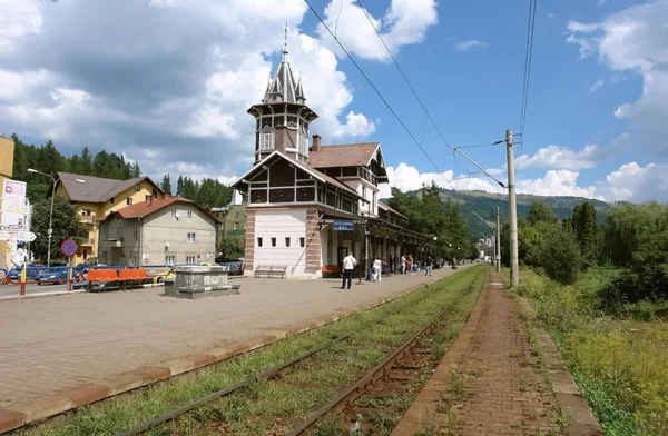 Vatra Dornei Romênia Agosto 2016 Vista Antiga Estação Ferroviária Vatra — Fotografia de Stock