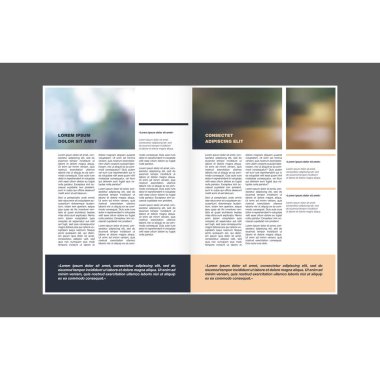 Broşür kavramı düzenleri şablon. Broşür kapak sunu düz arka plan, modern iş arka plan tasarım düzeni A5 boyutunda.