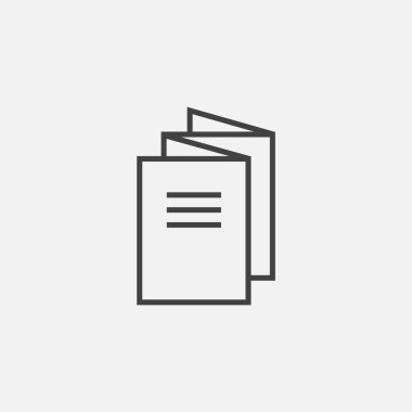 Kitapçık vektör simgesi, düz Katalog vektör simgesi.