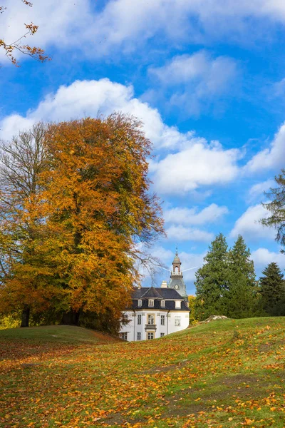 Golden Autumn Park Charlottenlund Palace North Copenhagen — Stock Photo, Image