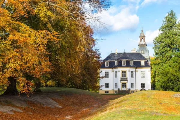 Golden Autumn Park Charlottenlund Palace North Copenhagen — Stock Photo, Image