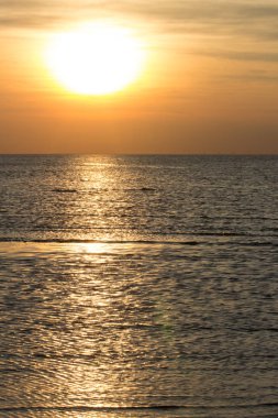 Günbatımı üzerinde Kuzey Denizi, Kuzey Jutland, Danimarka