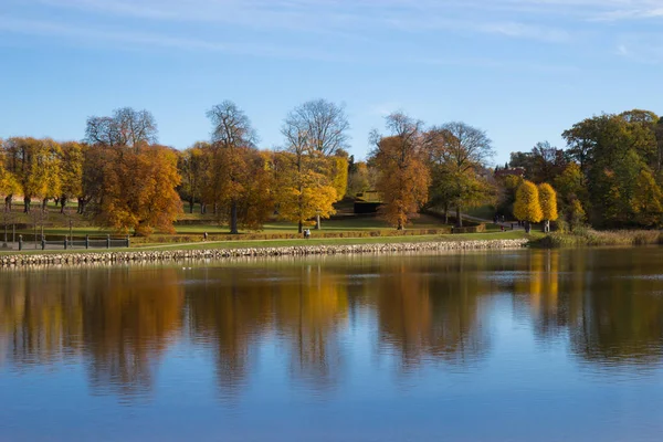 Beautiful Autumn Day Frederiksbork Park Hilleroed Denmark — Stock Photo, Image