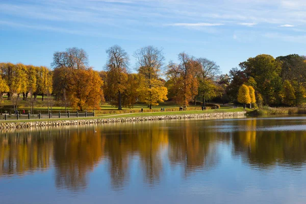 Beautiful Autumn Day Frederiksbork Park Hilleroed Denmark — Stock Photo, Image