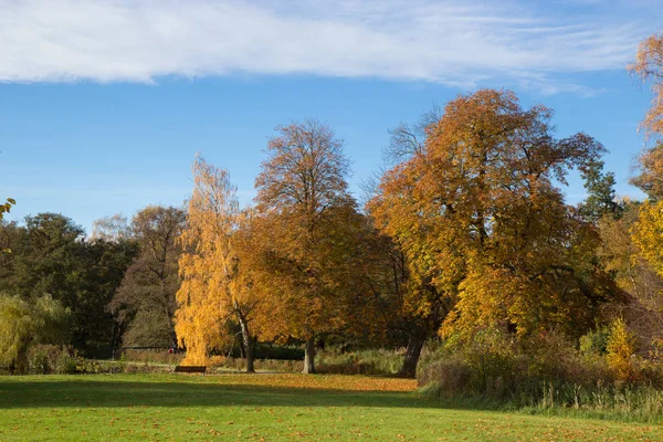 Beautiful Autumn Day Frederiksbork Park Hilleroed Denmark — Stock Photo, Image