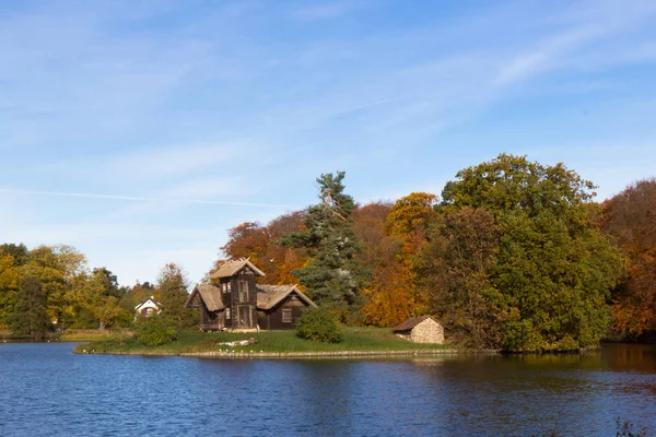 Piękny Jesienny Dzień Parku Frederiksbork Hilleroed Dania — Zdjęcie stockowe