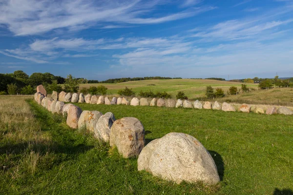 Navio Pedra Época Viking Museu Lejre Dinamarca — Fotografia de Stock