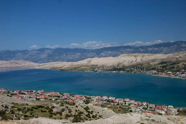 Vista Playa Svetioy Duh Isla Pag Croacia — Foto de Stock