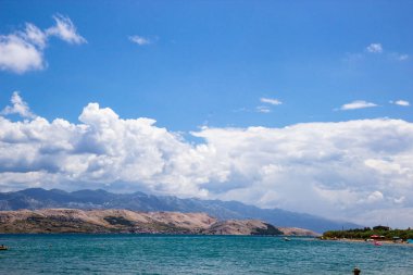 Svetioy yaa plaj üzerinde Pag Island, Hırvatistan