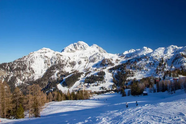 Vue Sur Station Ski Nassfele Dans Les Alpes Autrichiennes — Photo