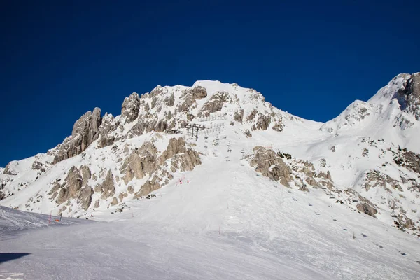 Pohled Nassfele Lyžařského Střediska Rakouských Alpách — Stock fotografie