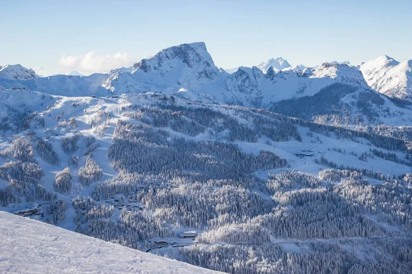Weergave Van Nassfele Ski Oord Oostenrijkse Alpen — Stockfoto